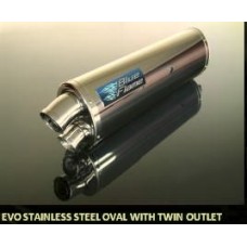Rev Tec Evo Stainless Steel Oval with twin outlet for CB400